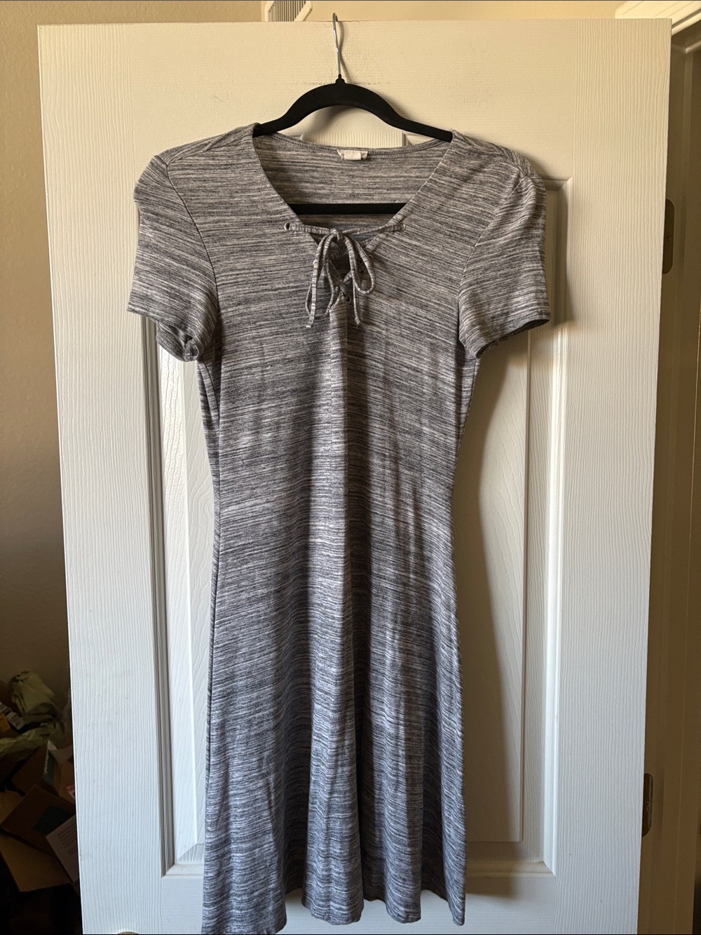 Garage Grey and White T-Shirt Dress size M
